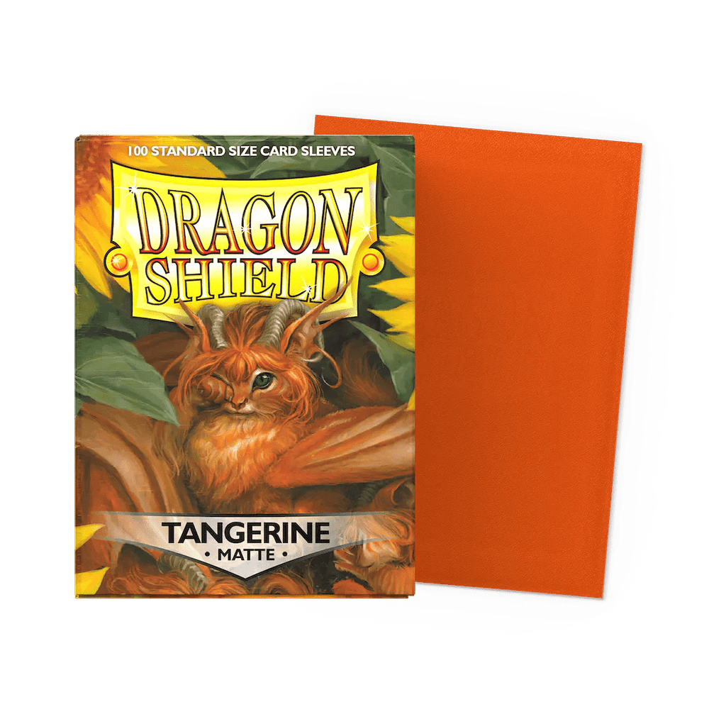 Dragon Shield Standard Size Card Sleeves 100 Count Matte Tangerine - Undiscovered Realm