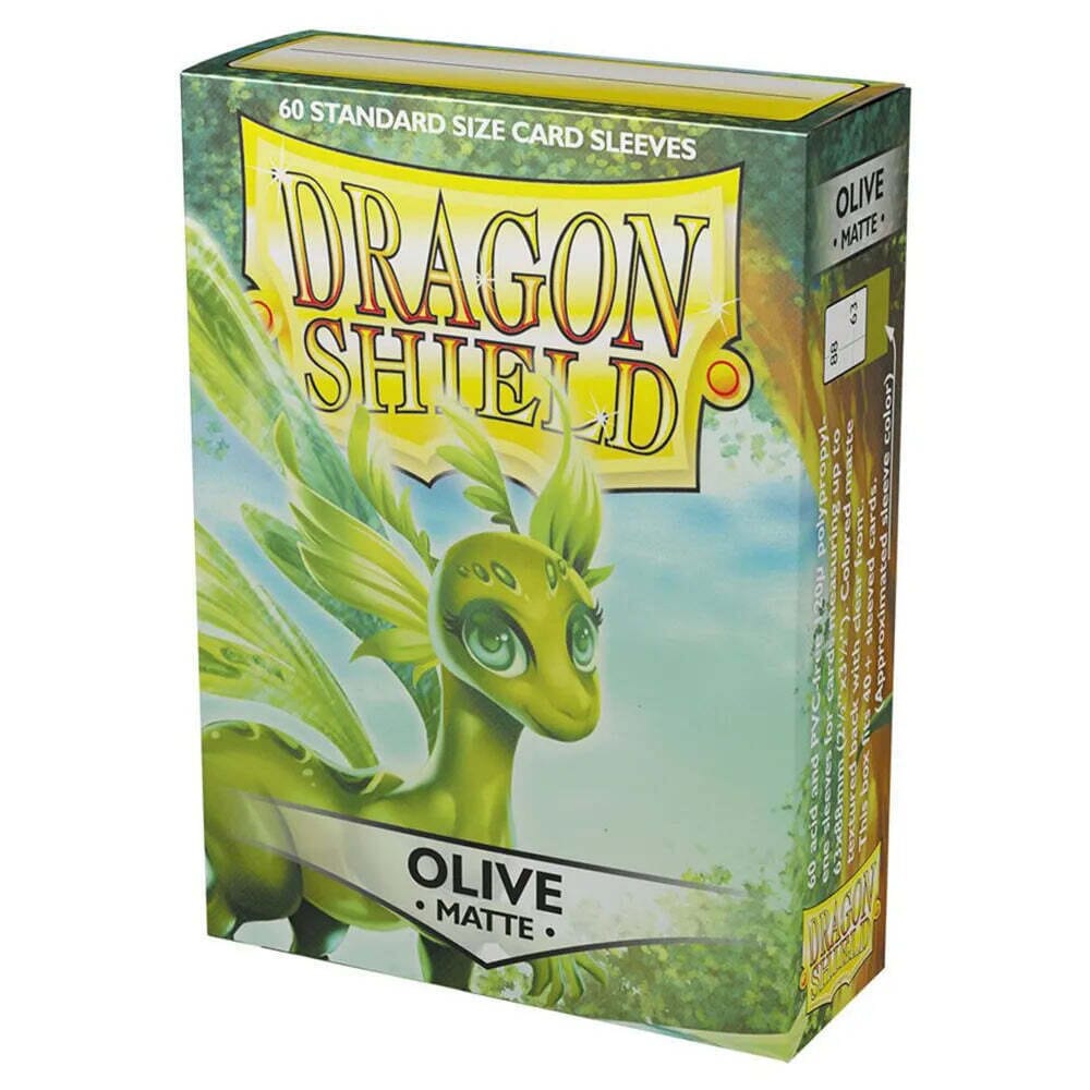 Dragon Shield Standard Size Card Sleeves 60 Count Matte Olive - Undiscovered Realm