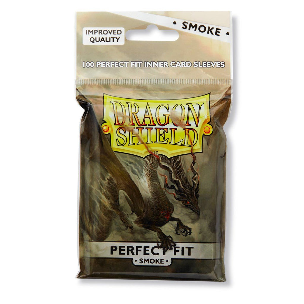 Dragon Shield Standard Size Top Loading Perfect Fit Inner Card Sleeves 100 Count Smoke - Undiscovered Realm