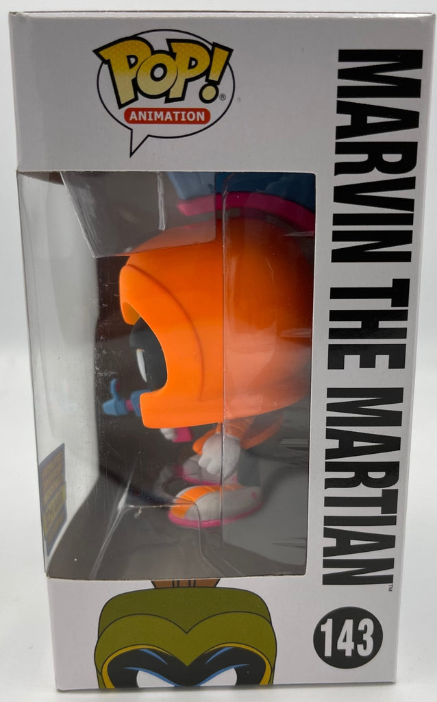 Duck Dodgers Marvin the Martian (Neon Orange) SDCC Exclusive Funko Pop! #143 (Light Box Damage) - Undiscovered Realm