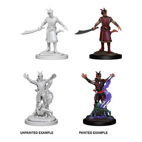 Dungeons and Dragons: Nolzur's Marvelous Unpainted Miniatures Male Tiefling Warlock - Undiscovered Realm