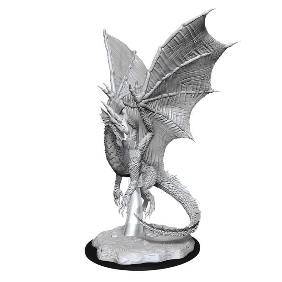 Dungeons and Dragons: Nolzur's Marvelous Unpainted Miniatures Young Silver Dragon - Undiscovered Realm