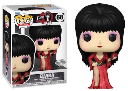 Elvira Mistress of the Dark 40th (Red Dress) (Diamond Glitter) Funko Pop! #68 - Undiscovered Realm