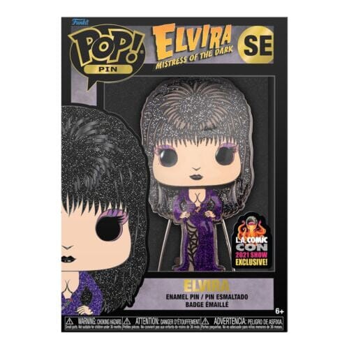 Elvira Mistress Of The Dark Elvira Exclusive Funko Pop! Enamel Pin - Undiscovered Realm