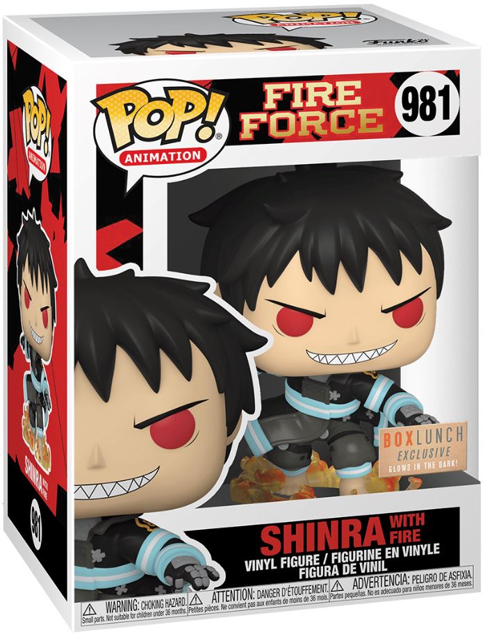 Fire Force Shinra with Fire Glow Exclusive Funko Pop! #981