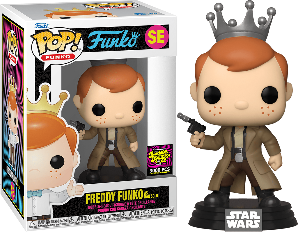 Freddy Funko as Han Solo Blacklight Battle Fundays Exclusive Funko Pop! (3000 PCS)