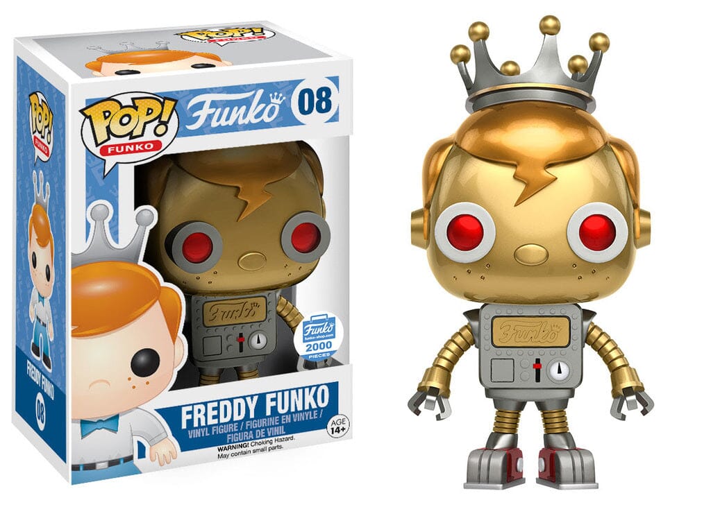 Freddy Funko Gold Robot Exclusive Funko Pop! #08 (2000 PCS)