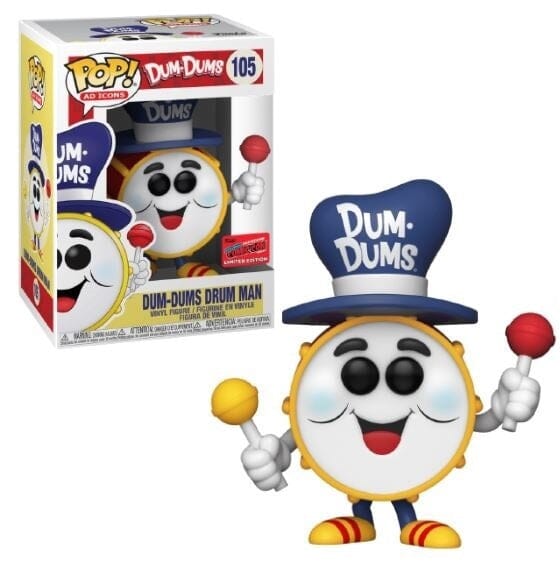 Funko Pop! Ad Icons Dum-Dums Drum Man NYCC Sticker Exclusive #105