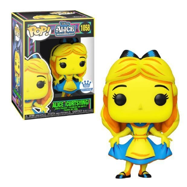 Funko Pop! Alice in Wonderland Blacklight Alice (Curtsying) Exclusive #1058