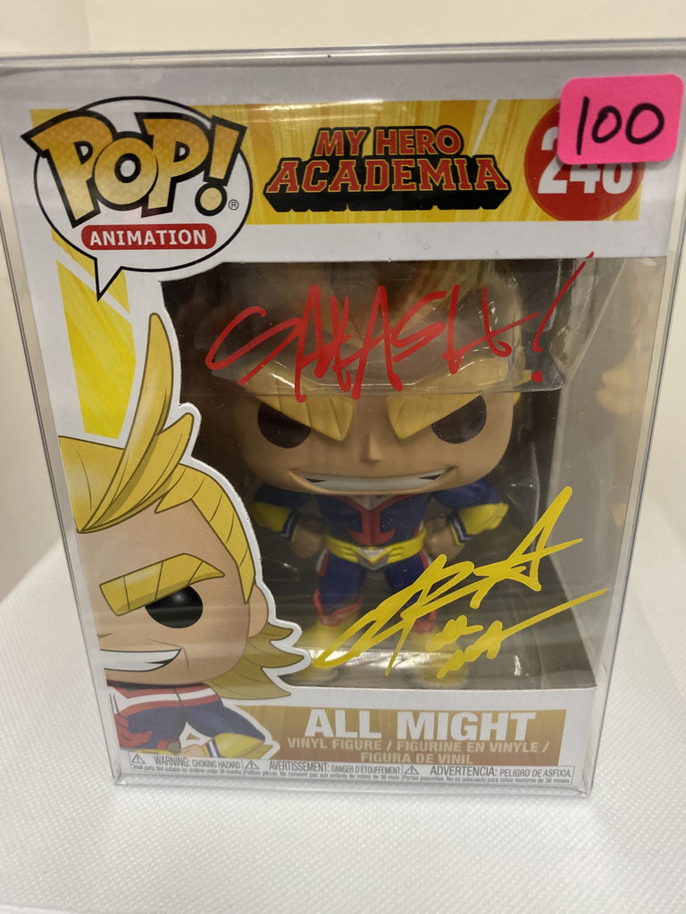 Funko Pop! All Might Signed Autographed by Chris Sabat 