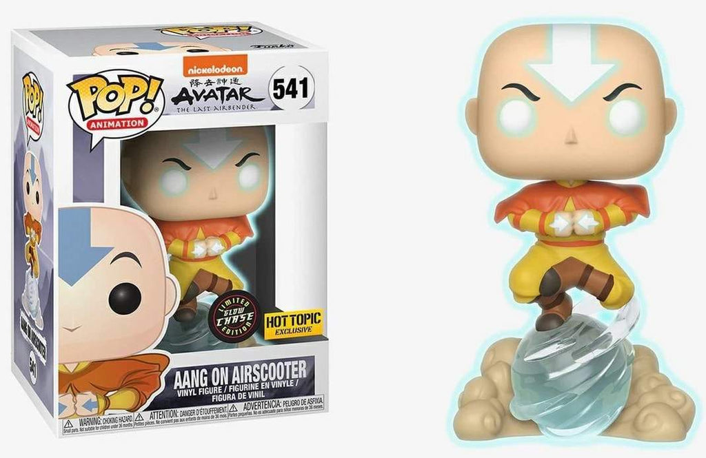 Funko Pop! Avatar: The Last Airbender Aang on Airscooter Glow in the Dark Chase Exclusive #541 (Hot Topic Sticker)