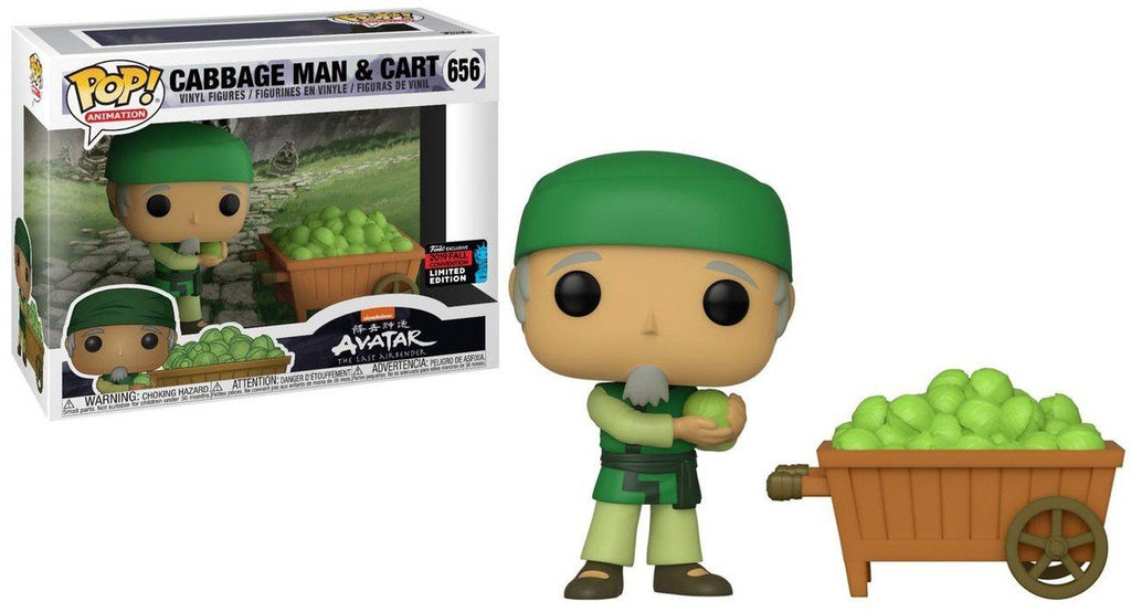 Funko Pop! Avatar: The Last Airbender Cabbage Man and Cart 2-Pack Fall Convention Exclusive #656