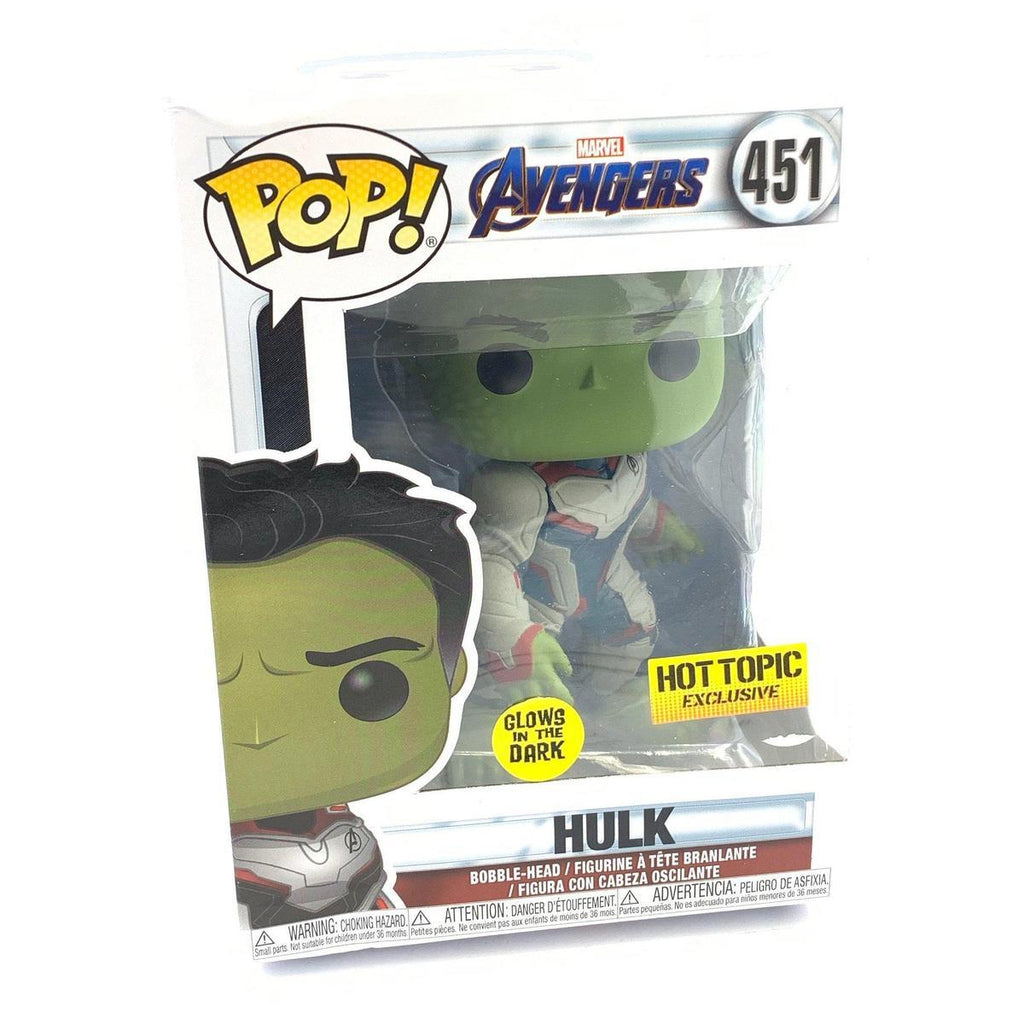 Funko Pop! Avengers Endgame Hulk (Quantum Realm Suit) Glow in the Dark GID Exclusive #451