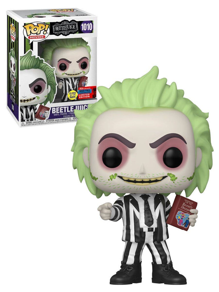 Funko Pop! Beetlejuice with Handbook Glow in the Dark GID Fall Convention Exclusive #1010