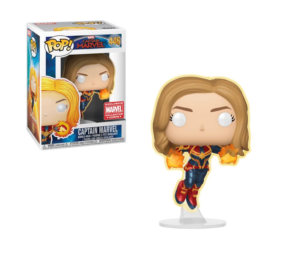 Funko Pop! Captain Marvel (Flying) (Unmasked) Exclusive #446