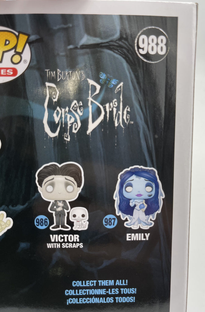 Funko Pop! Corpse Bride Skeleton Glow in the Dark GID Chase Exclusive #988 (Light Box Damage) Funko 