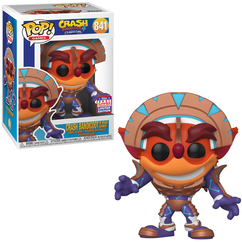 Funko Pop! Crash Bandicott 4 It's About Time Crash in Mask Armor Summer Exclusive #841