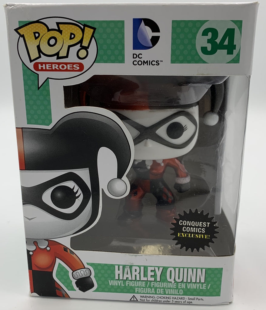 Funko Pop! DC Comics Harley Quinn Metallic Exclusive #34 (Box Damage) Undiscovered Realm 