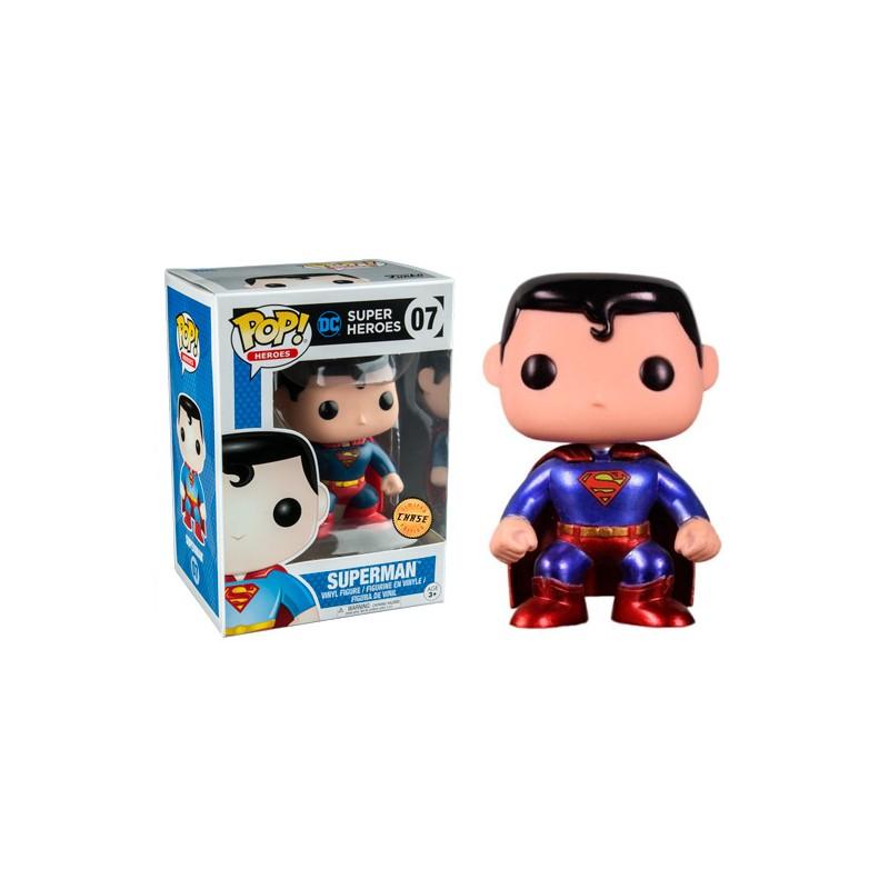 Funko Pop! DC Super Heroes Superman Chase Metallic #07