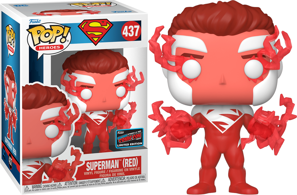 Funko Pop! DC Superman (Red) NYCC Official Sticker Exclusive #437