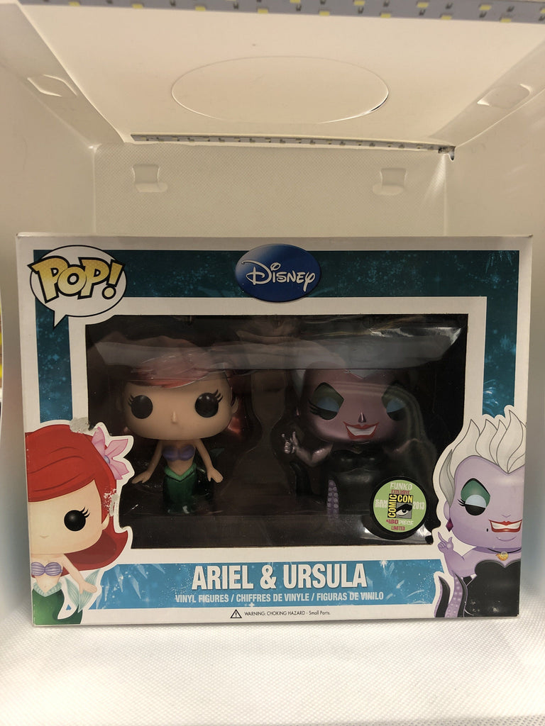 Funko Pop! Disney Ariel & Ursula Metallic 2 Pack SDCC Exclusive  *Damaged Box*