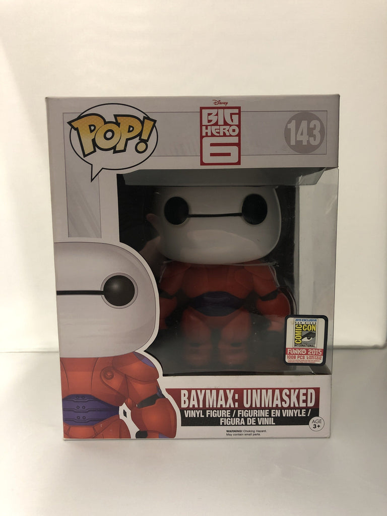 Funko Pop! Disney Big Hero Six Baymax: Unmasked SDCC Exclusive 6 Inch #143