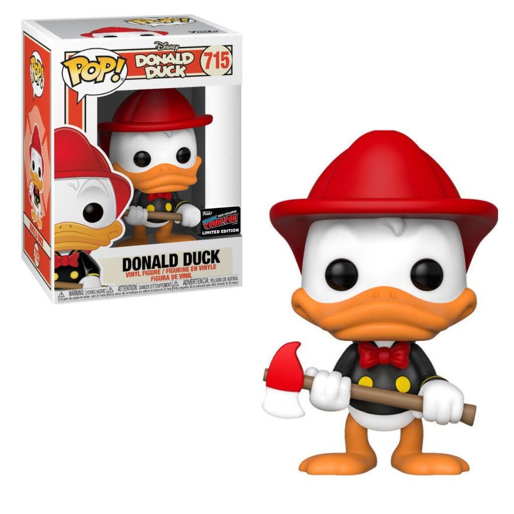 Funko Pop! Disney Donald Duck Fireman NYCC Official Sticker Exclusive #715
