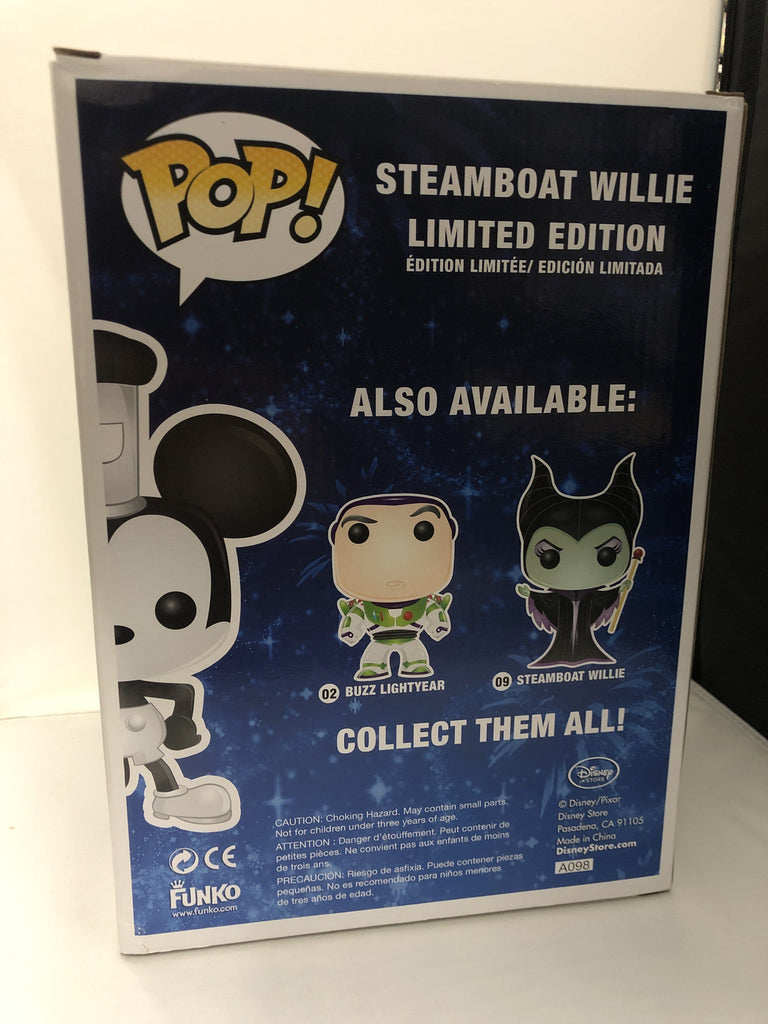 Funko Pop! Disney Giant Steamboat Willie Mickey Mouse Silver Metallic D23 Exclusive *Damaged Box* #24 Funko 