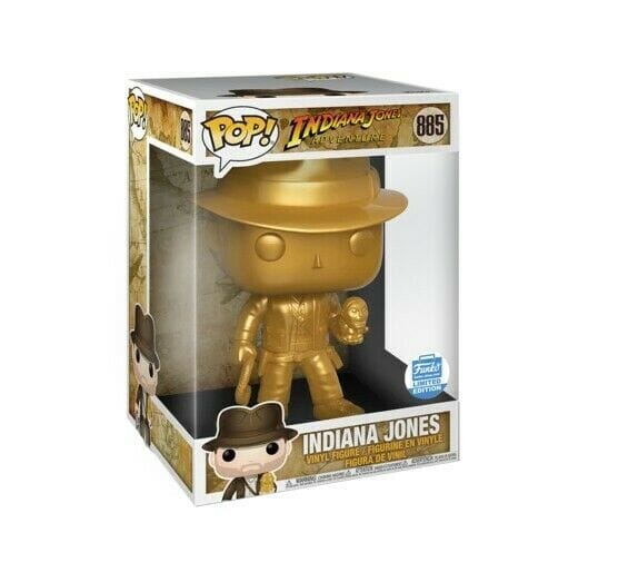Funko Pop! Disney Indiana Jones w/ Golden Idol 10 Inch (Gold & Metallic) Exclusive #885 (Additional Shipping Fees Apply)