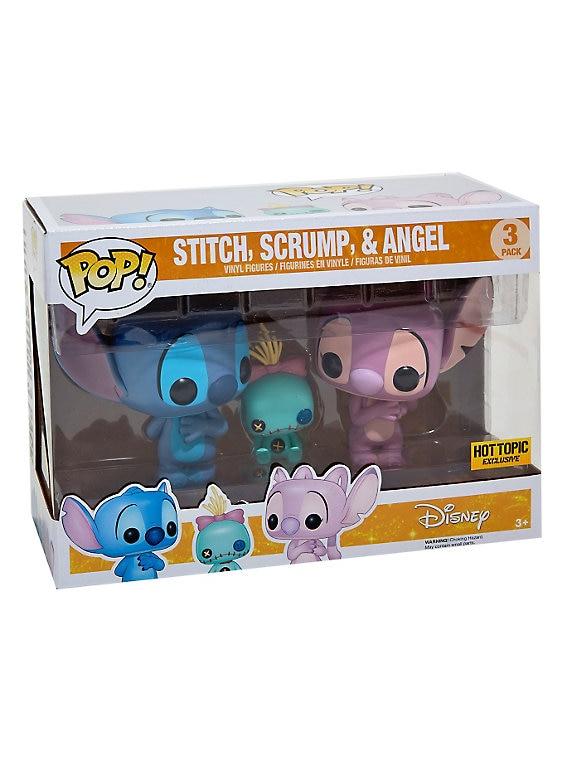 Funko Pop! Disney Stitch Scrump and Angel Exclusive 3 Pack