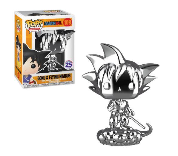 Funko Pop! Dragon Ball Goku and Nimbus Silver Chrome Funimation Exclusive #109
