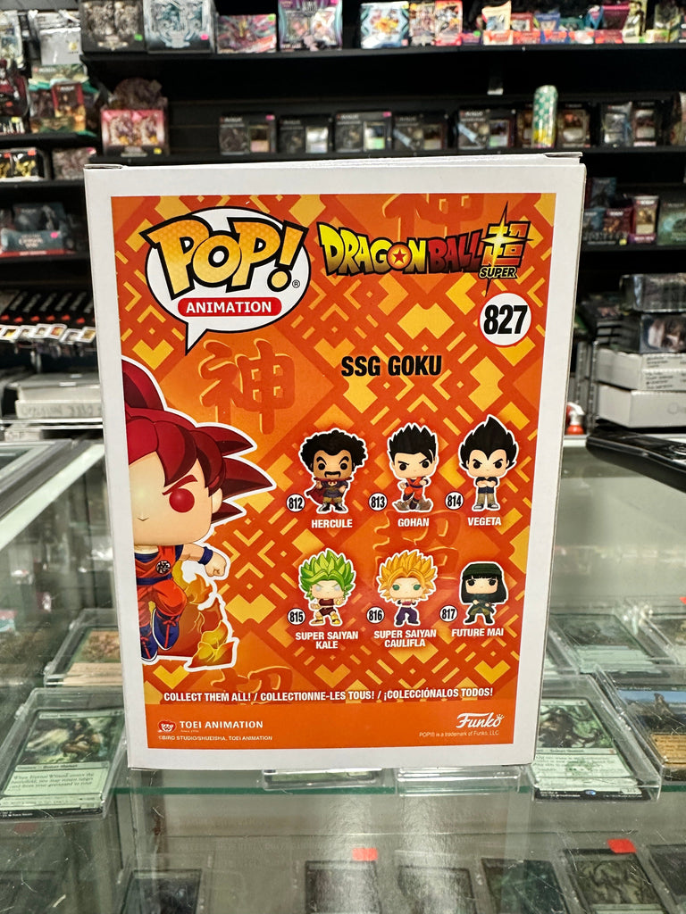 Funko Pop! Dragon Ball Super SSG Goku SDCC (Official Sticker) Exclusive #827 Funko 