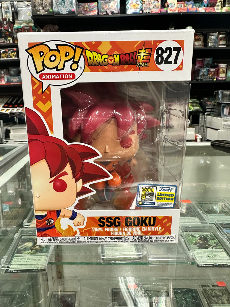 Funko Pop! Dragon Ball Super SSG Goku SDCC (Official Sticker) Exclusive #827 Funko 