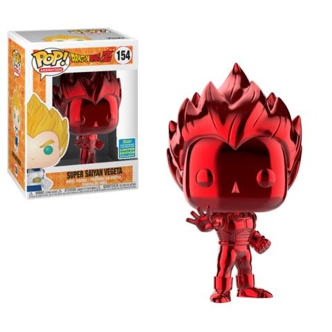 Funko Pop! Dragon Ball Z Chrome Super Saiyan Vegeta Red Summer Exclusive #154