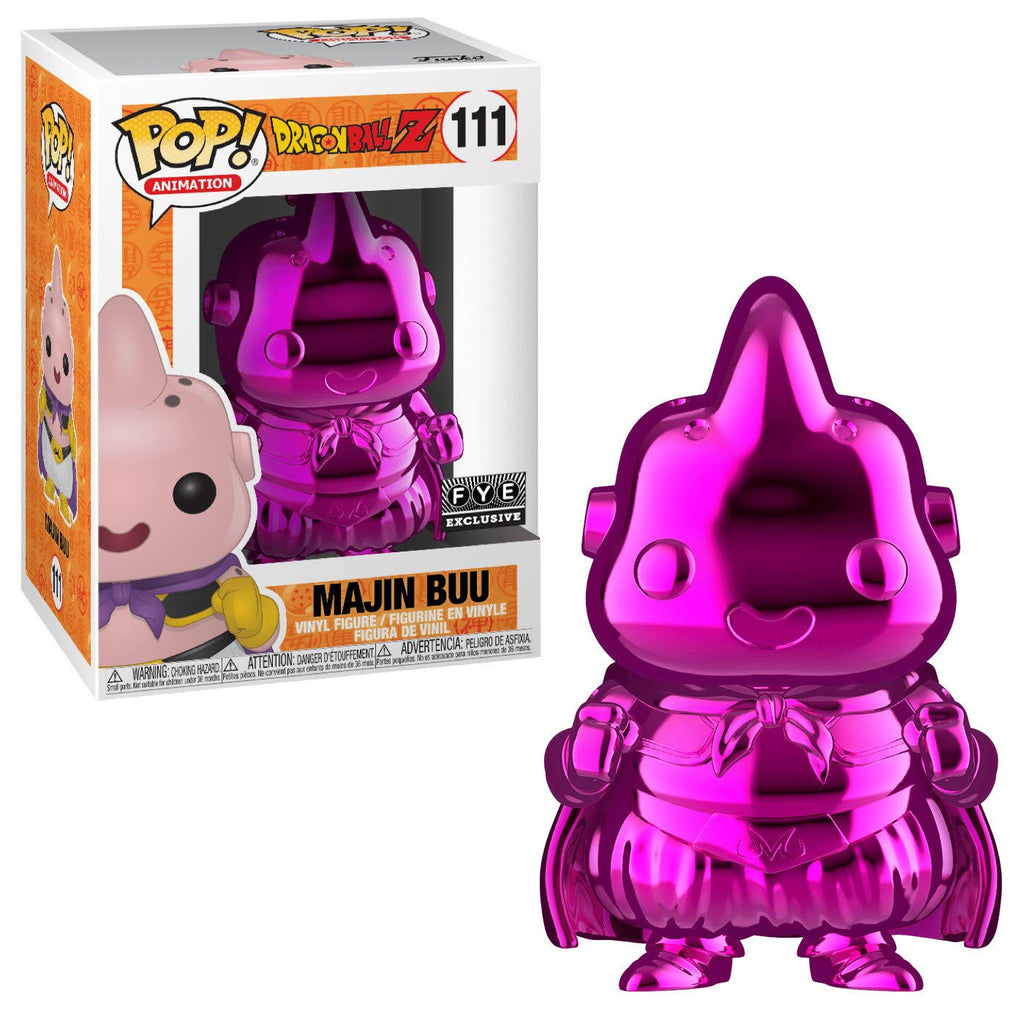 Funko Pop! Dragon Ball Z DBZ Majin Buu (Pink Chrome) Exclusive #111