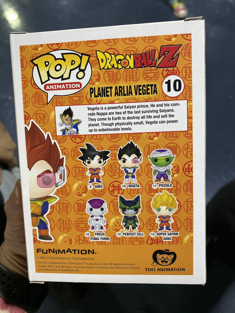 Funko Pop! Dragon Ball Z DBZ Planet Arlia Vegeta NYCC Toy Tokyo Exclusive #10 *Slight Damage* Funko 
