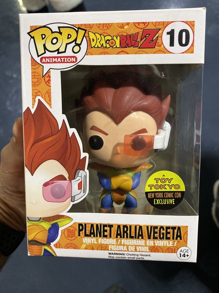 Funko Pop! Dragon Ball Z DBZ Planet Arlia Vegeta NYCC Toy Tokyo Exclusive #10 *Slight Damage*