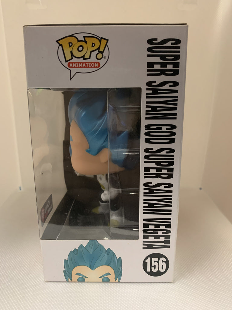 Funko Pop! Dragon Ball Z DBZ Super Saiyan God Super Saiyan Vegeta Metallic (Lightly Damaged Box) Gamestop Exclusive #156 Funko 