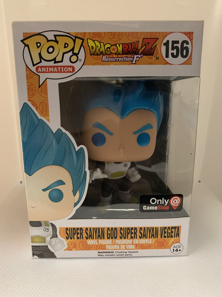 Funko Pop! Dragon Ball Z DBZ Super Saiyan God Super Saiyan Vegeta Metallic (Lightly Damaged Box) Gamestop Exclusive #156