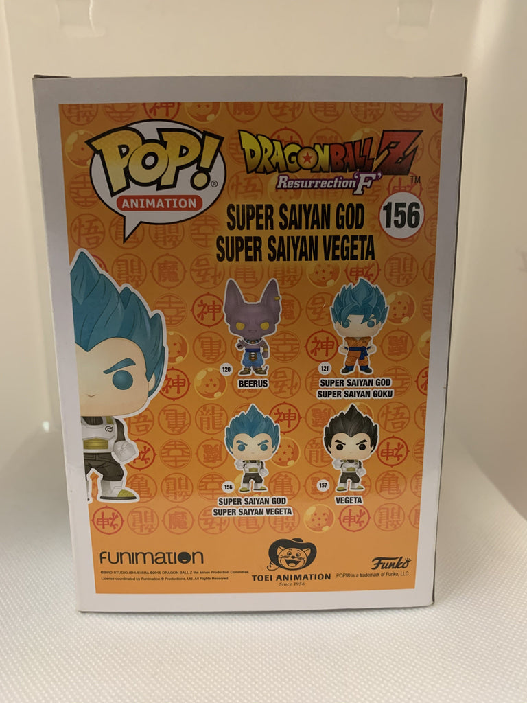 Funko Pop! Dragon Ball Z DBZ Super Saiyan God Super Saiyan Vegeta Metallic (Lightly Damaged Box) Gamestop Exclusive #156 Funko 
