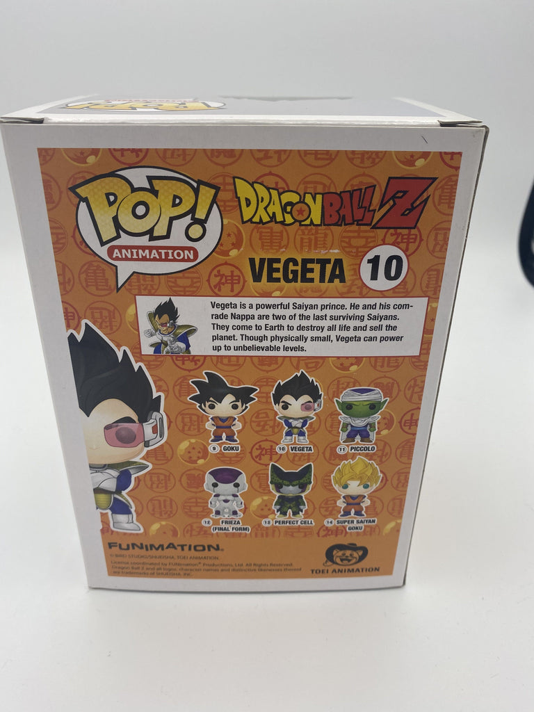 Funko Pop! Dragon Ball Z DBZ Vegeta with Scouter Metallic SDCC Sticker Exclusive #10 (Box Damage) Funko 