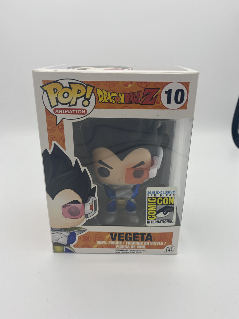 Funko Pop! Dragon Ball Z DBZ Vegeta with Scouter Metallic SDCC Sticker Exclusive #10 (Box Damage) Funko 