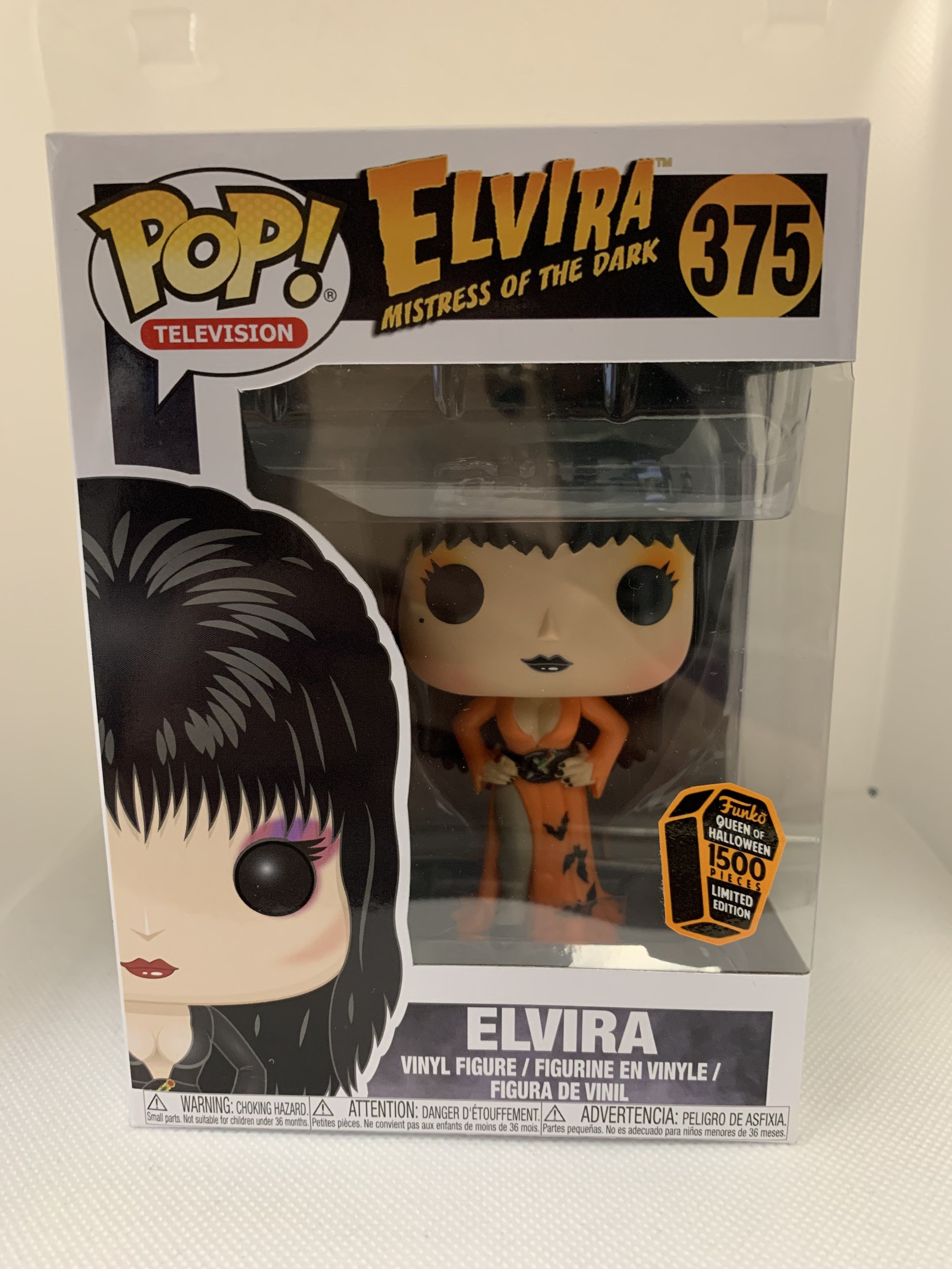 Funko Pop! Elvira Mistress of the Dark Orange Dress (Lightly Damaged Box)  Spooky Empire Exclusive 1500 Pcs #375