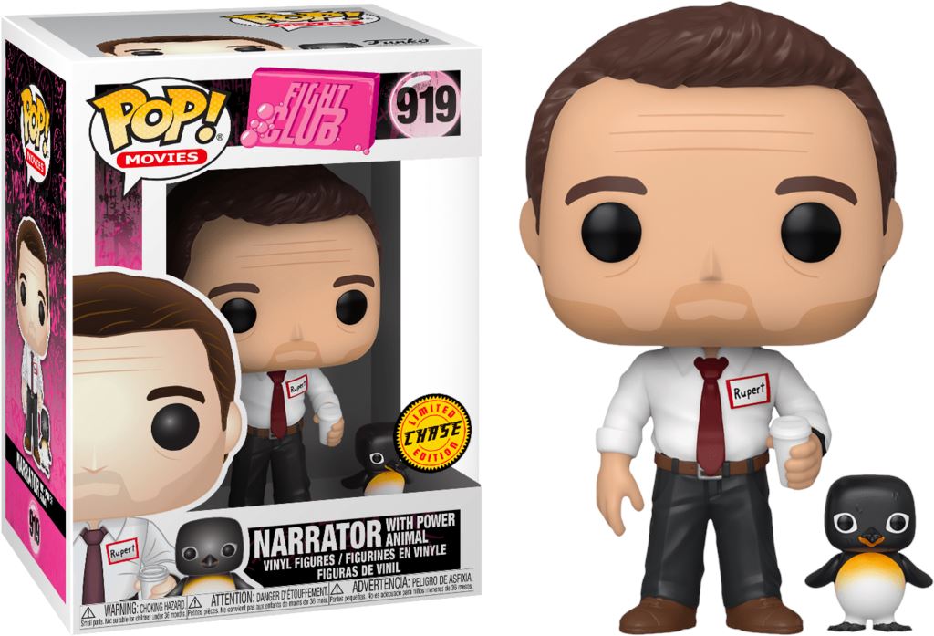 Funko Pop! Fight Club Narrator w/ Power Animal (Tyler Durden) Chase #919 