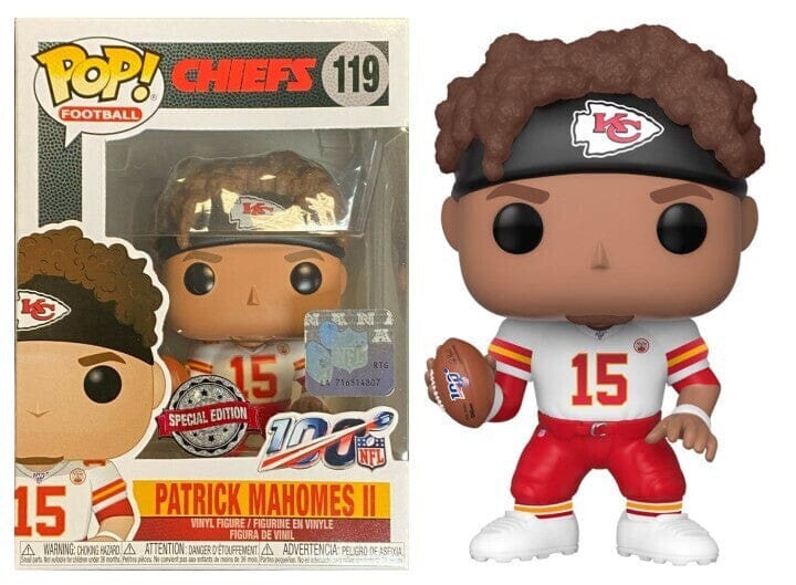 Funko Pop! Football Chiefs Patrick Mahomes II (White Jersey) Exclusive #119