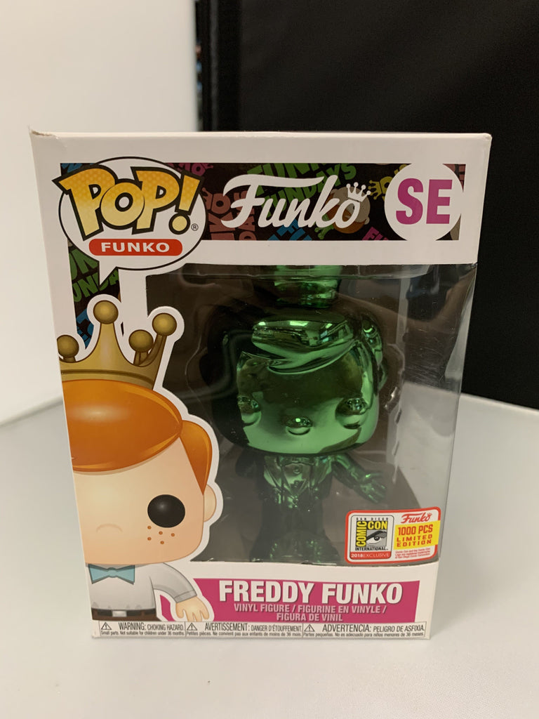 Funko Pop! Freddy Funko Green Chrome Funko Fundays Exclusive 1000 Pcs (Light Damage)
