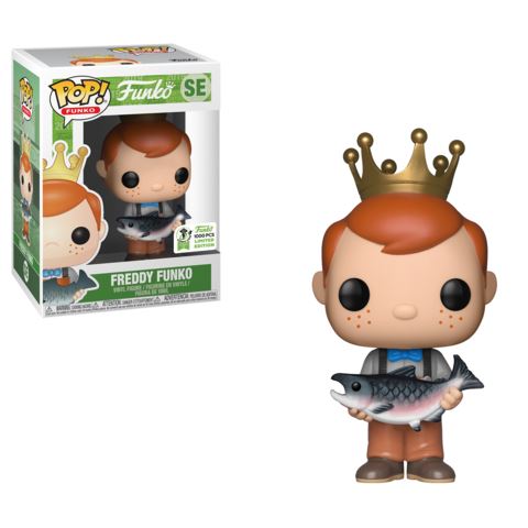 Funko Pop! Freddy Funko Holding Fish (Brown Pants) ECCC Exclusive (1000 Pcs)