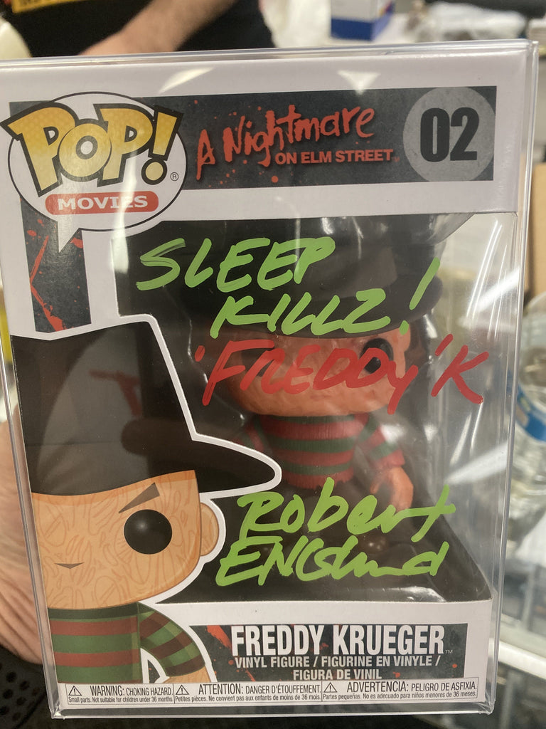 Funko Pop! Freddy Krueger Signed Autographed By Robert England 
