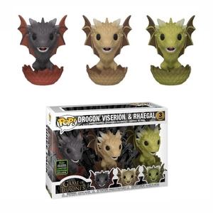 Funko Pop! Game of Thrones Drogon, Viserion, and Rhaegal (Hatching 3-Pack) Spring Convention Exclusive 
