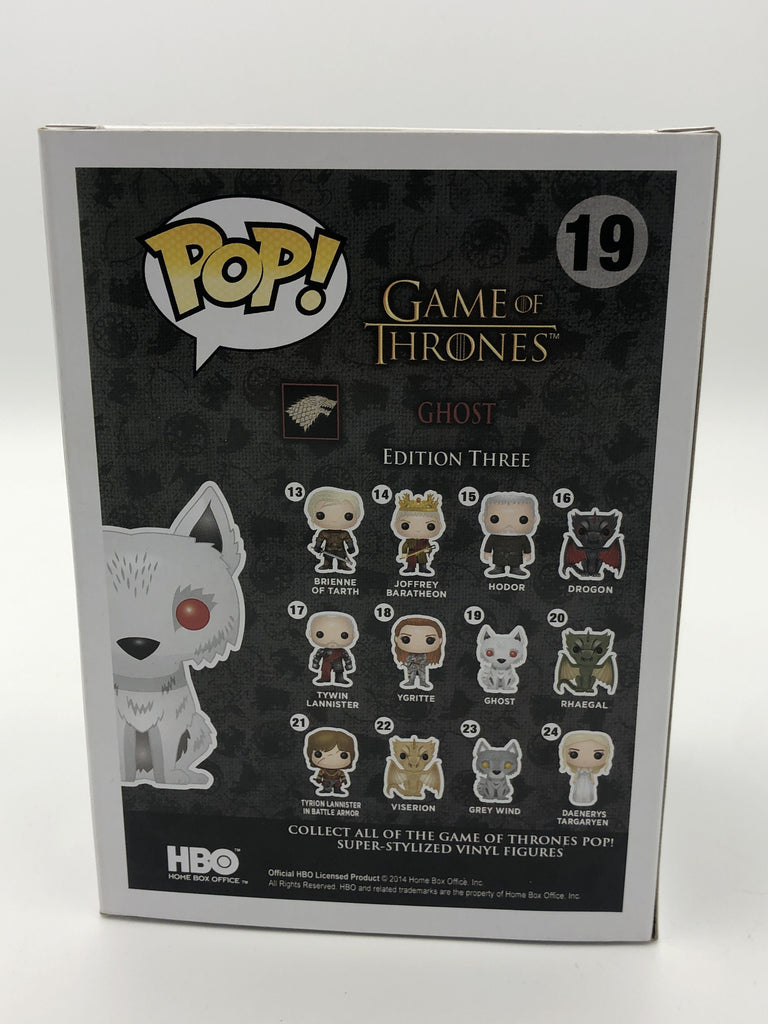 Funko Pop! Game of Thrones Ghost Flocked Exclusive #19 (Light Box Damage) Undiscovered Realm 